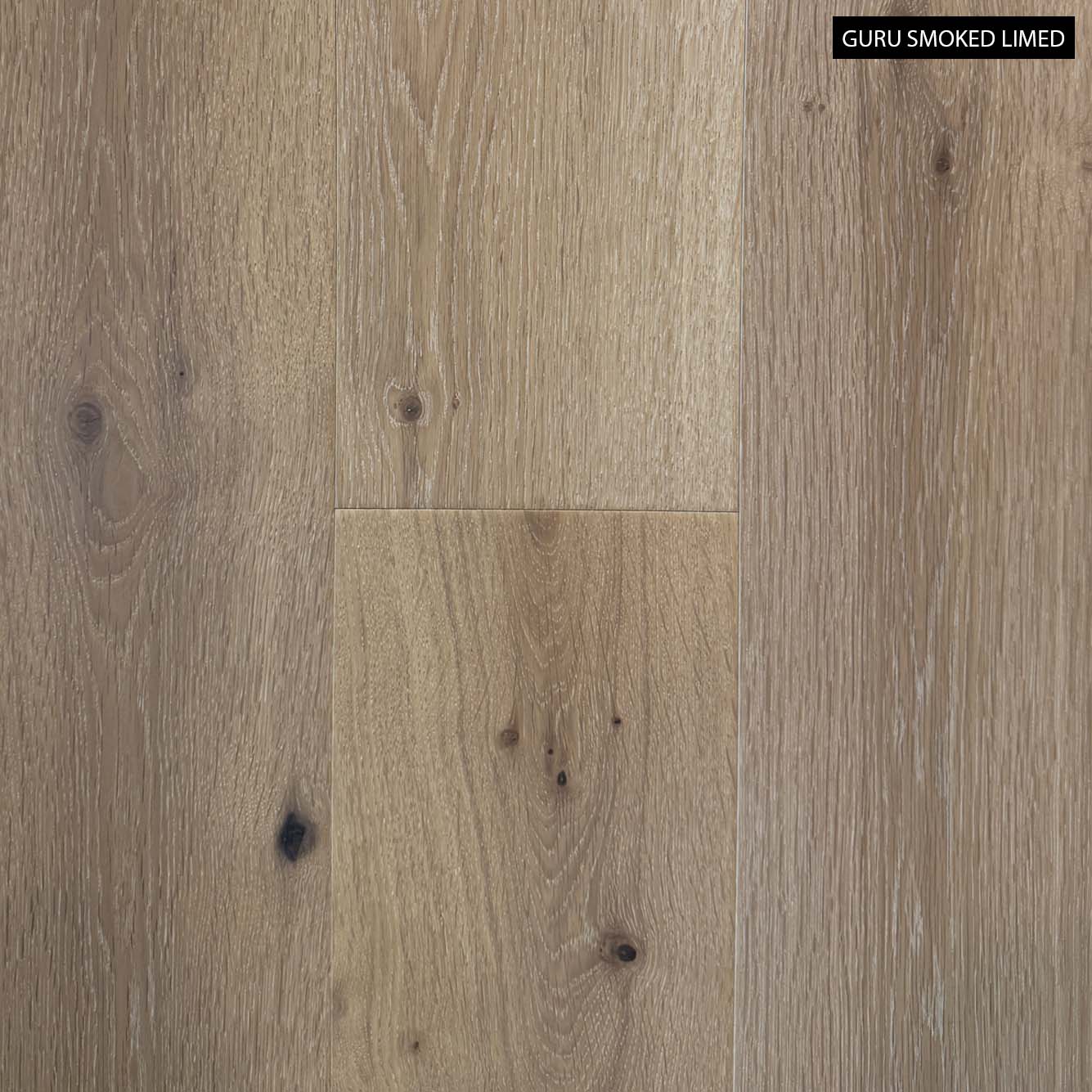 Guru Smoked Limed 2mm Veneer 14mm Engineered European Oak Flooring